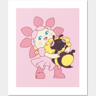 Flower Girl and Bee Dog Posters and Art